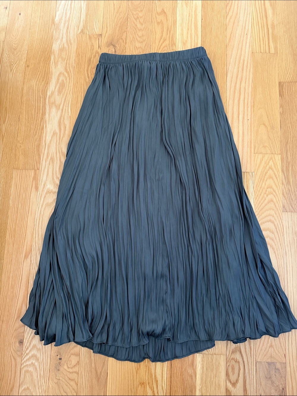 Zara Charcoal Pleated Maxi Skirt